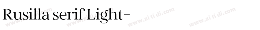 Rusilla serif Light字体转换